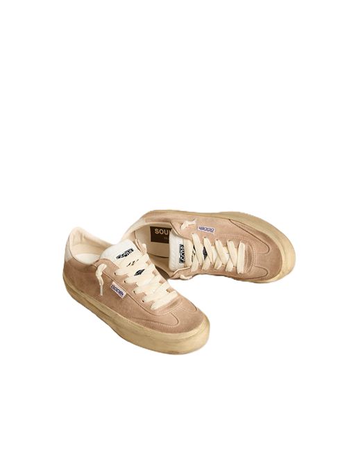Soul Star in suede rosa con talloncino in pelle bianco latte Golden Goose | GWF00464F005852569825698 POWDER PINK/MILK